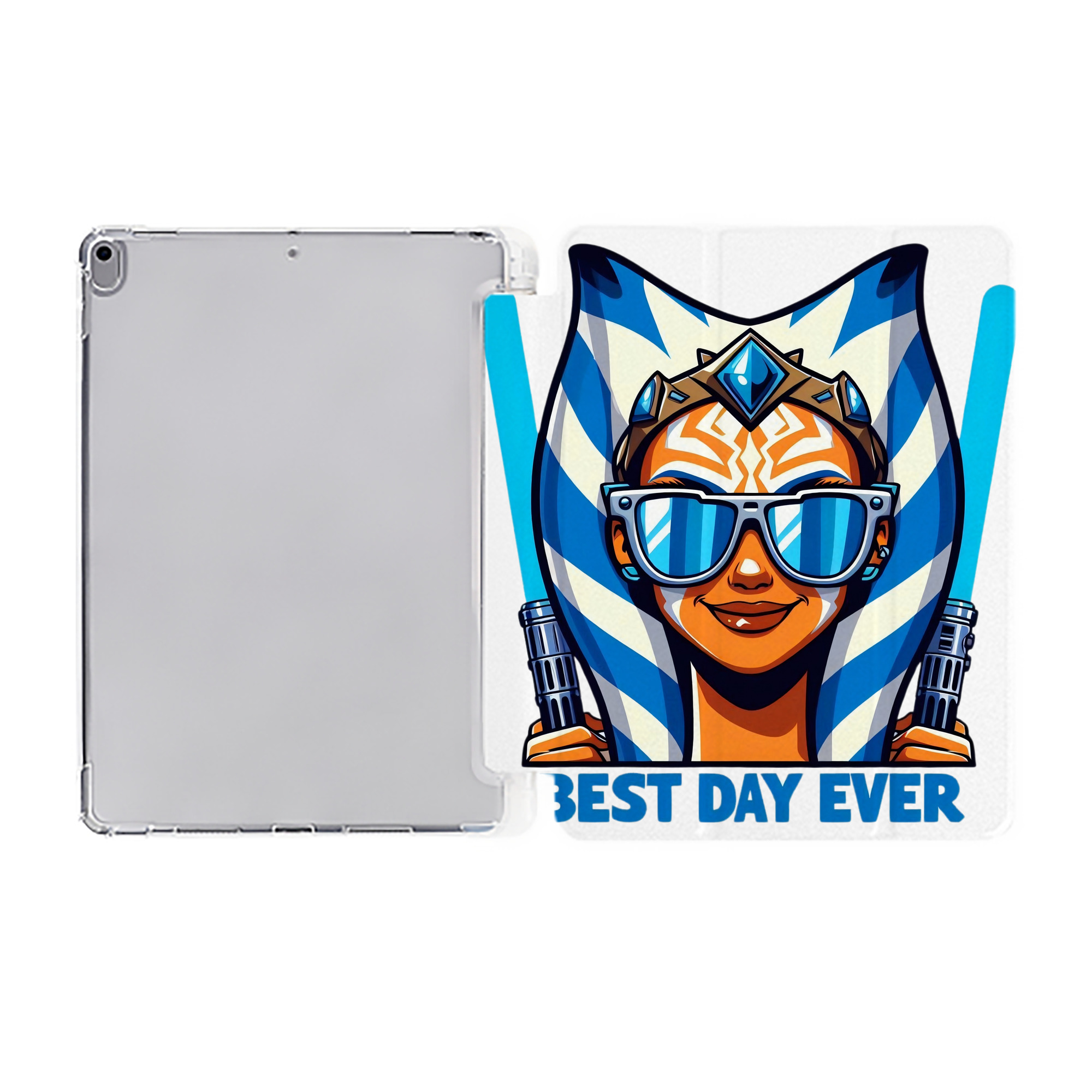 （画像用） スター・ウォーズ Star Wars IPad ケース ペン収納付き 三つ折りスタンド PUレザー×シリコン 対応機種9.5/10.5/10.9インチ